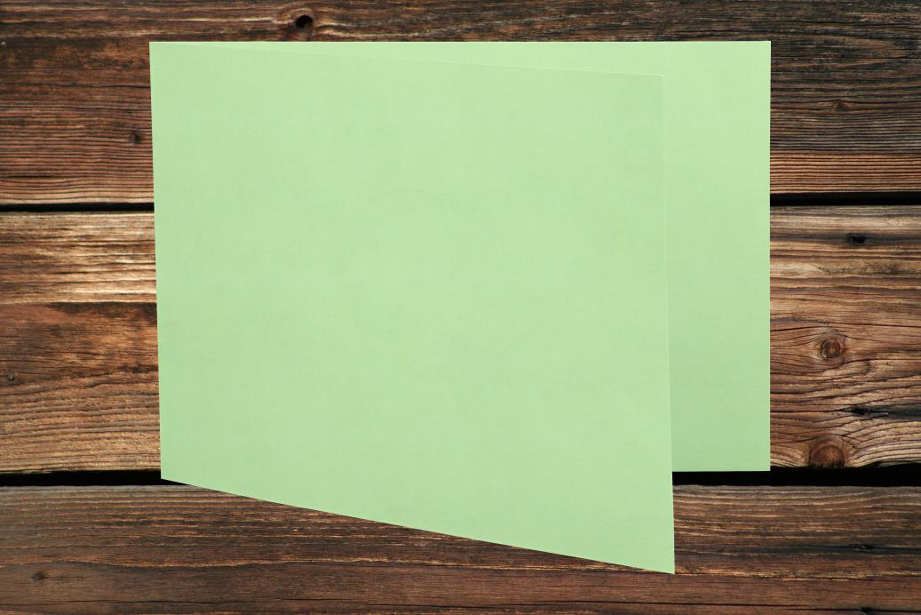 Klappkarten 110x170/340 mm langdoppelt Frühlingsgrün 230 g/qm